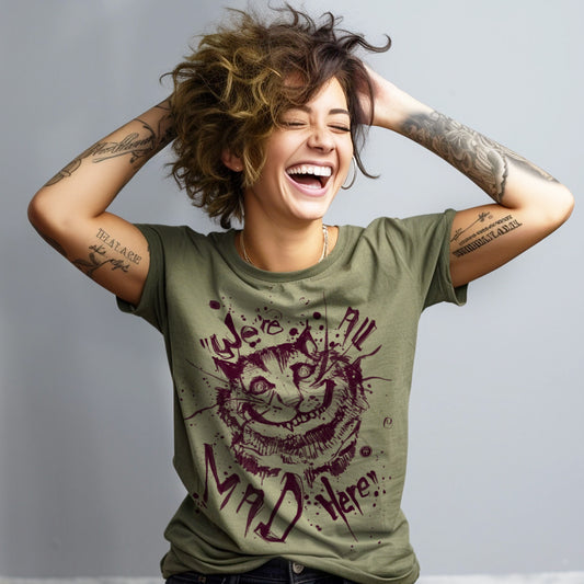 Cheshire Cat: We're All Mad T-shirt