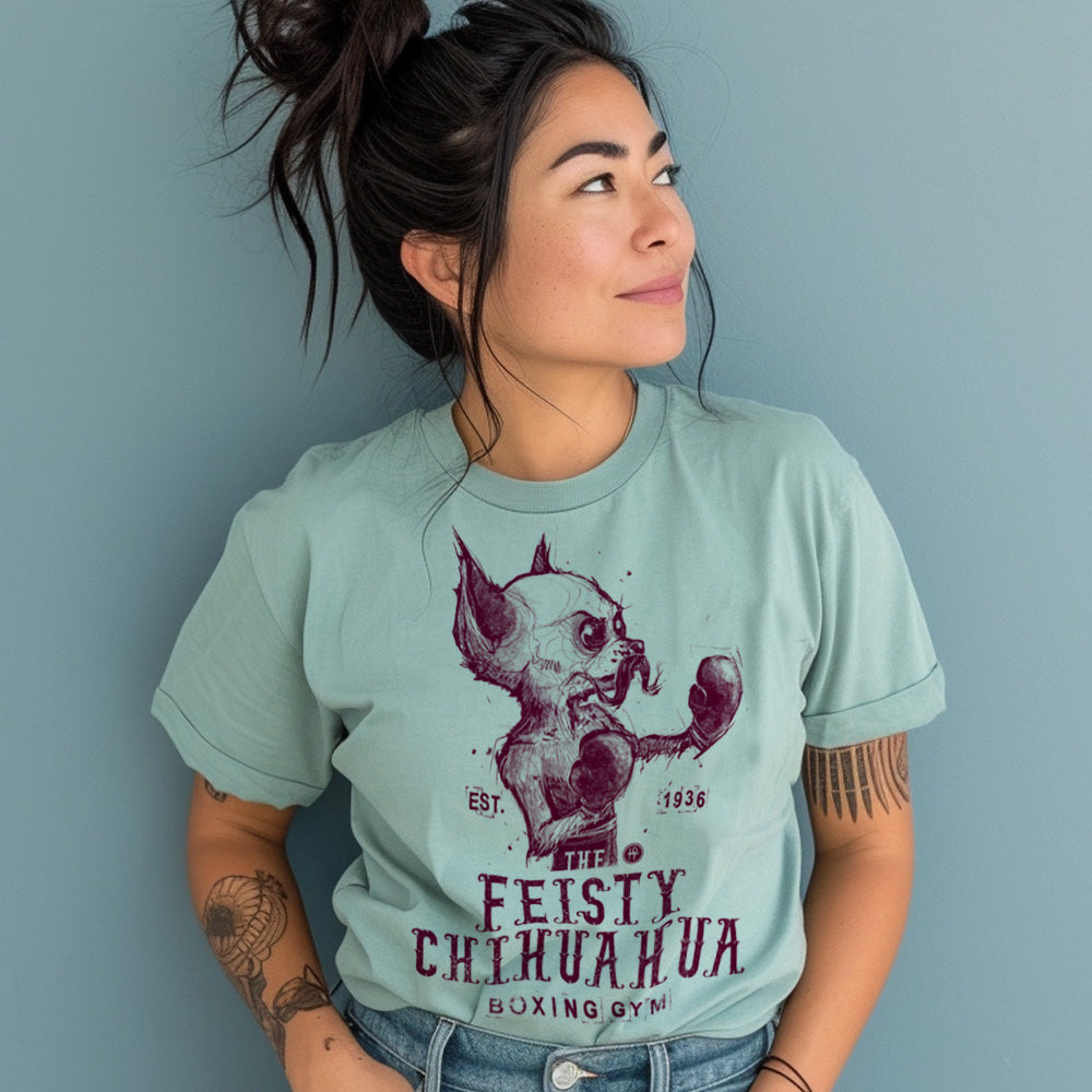 Feisty Chihuahua Boxing Gym: Punchy Pooch Attitude T-Shirt