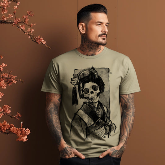 Geisha: Traditional Elegance with a Gritty Twist T-shirt