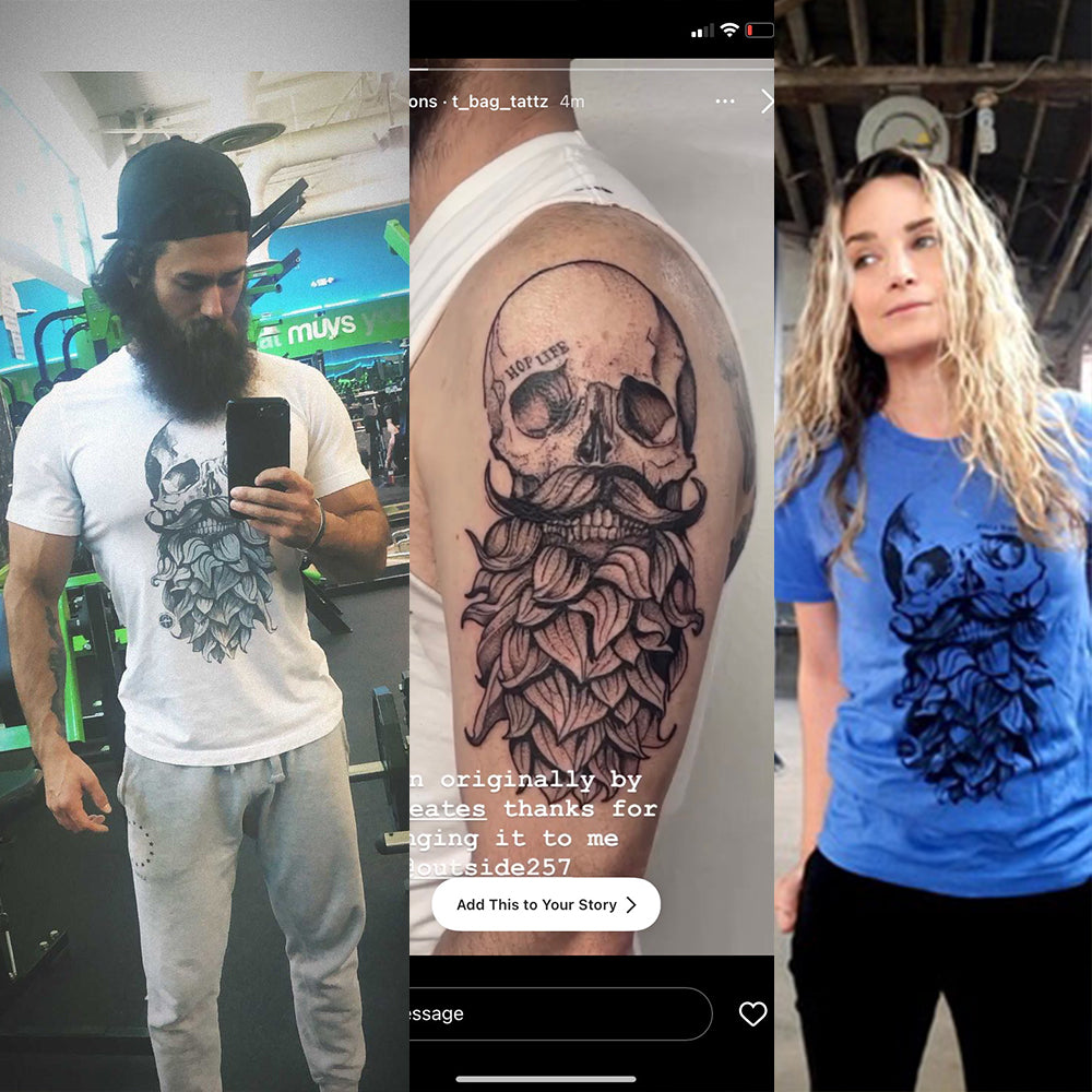 Hop Life Skull: Crafted for Connoisseurs T-shirt