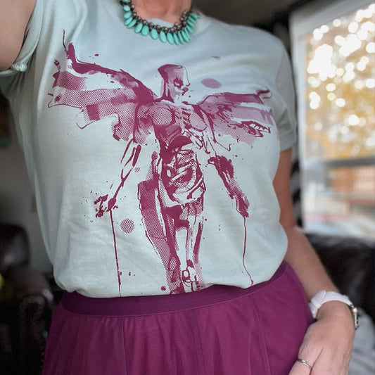 In Utero Angel: A Grunge Homage T-shirt