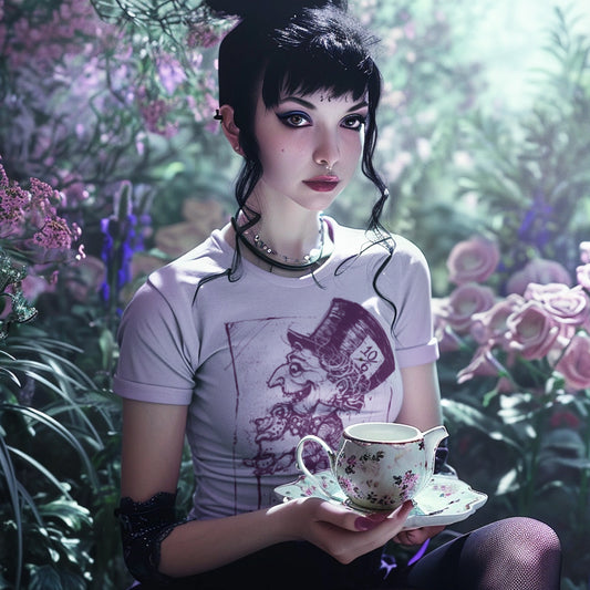 Mad Hatter Spilling Tea: A Whimsical Tribute T-Shirt