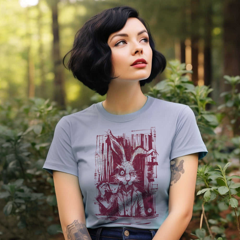 March Hare Tea Time: A Caffeinated Delight T-Shirt