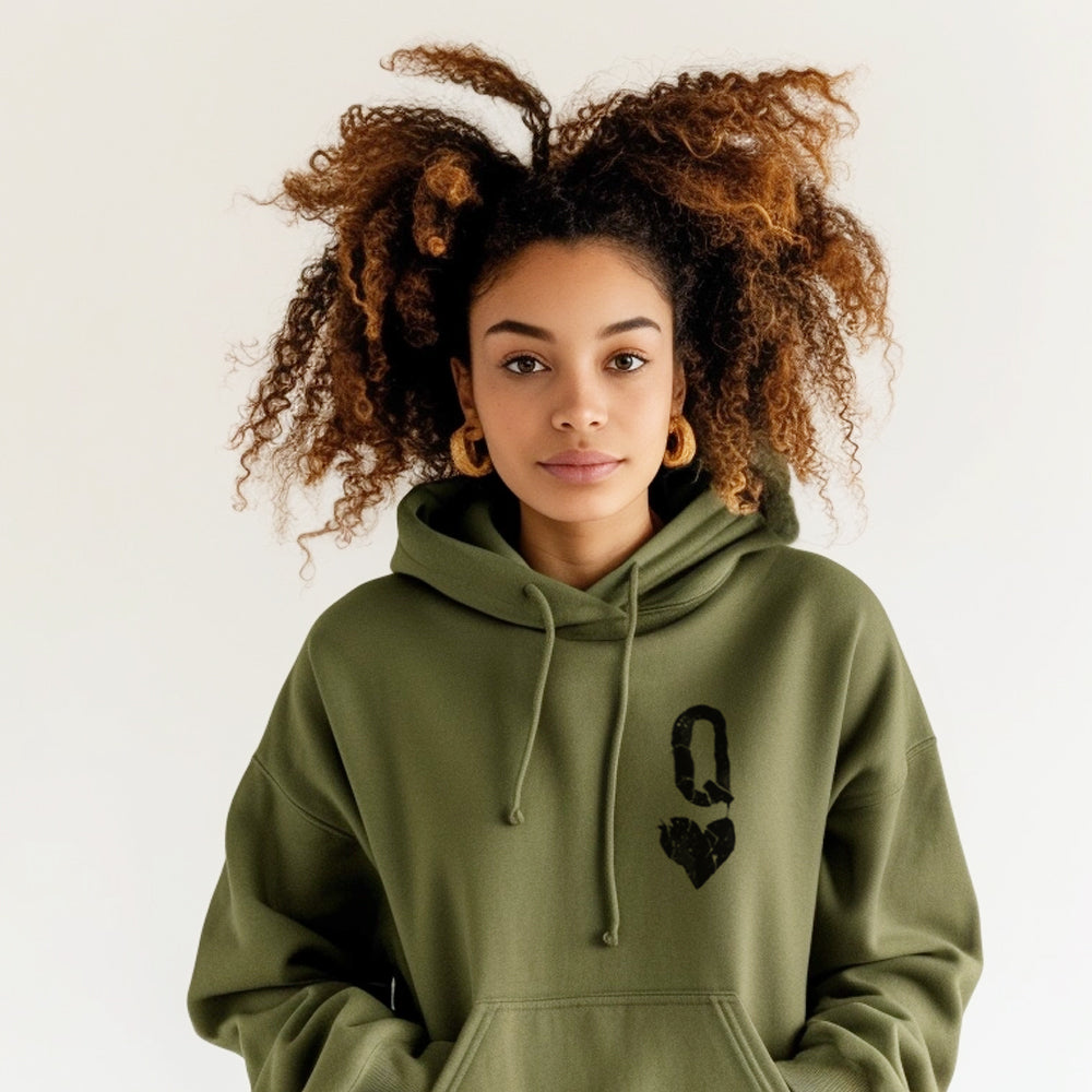 Queen of Hearts Distressed: Reign of Chaos Hoodie