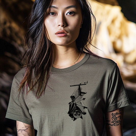 Upside Down Bat: Subtle Serenity T-shirt