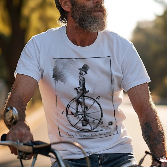 Velocipede Patent: Vintage Cycling Charm T-shirt