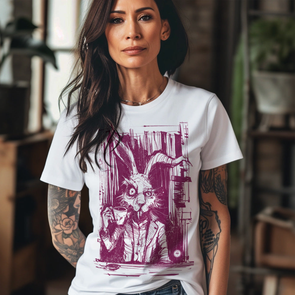 March Hare Tea Time: A Caffeinated Delight T-Shirt