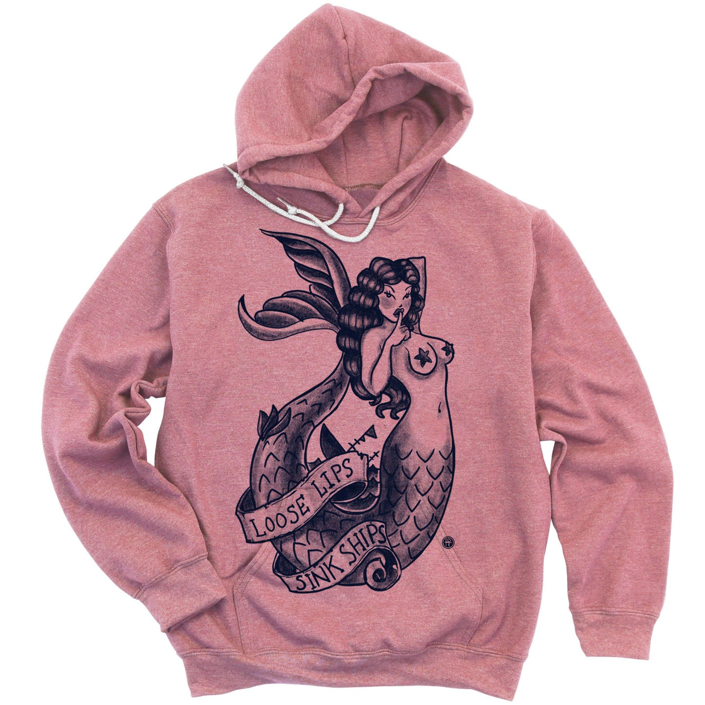 Navy Mermaid: Loose Lips Sink Ships Hoodie
