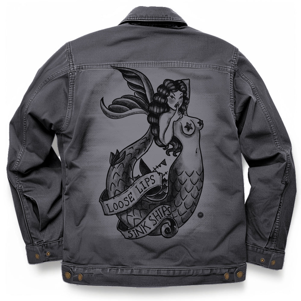 Navy Mermaid: Loose Lips Sink Ships Maverick Jacket