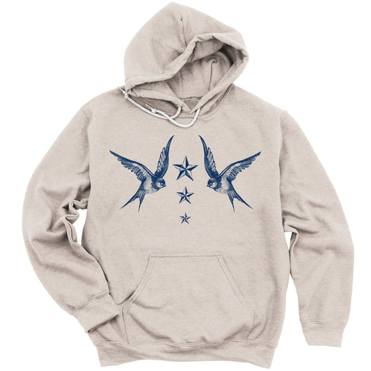 Navy Swallow Birds: A Tribute to Vintage Naval Tattoos Hoodie