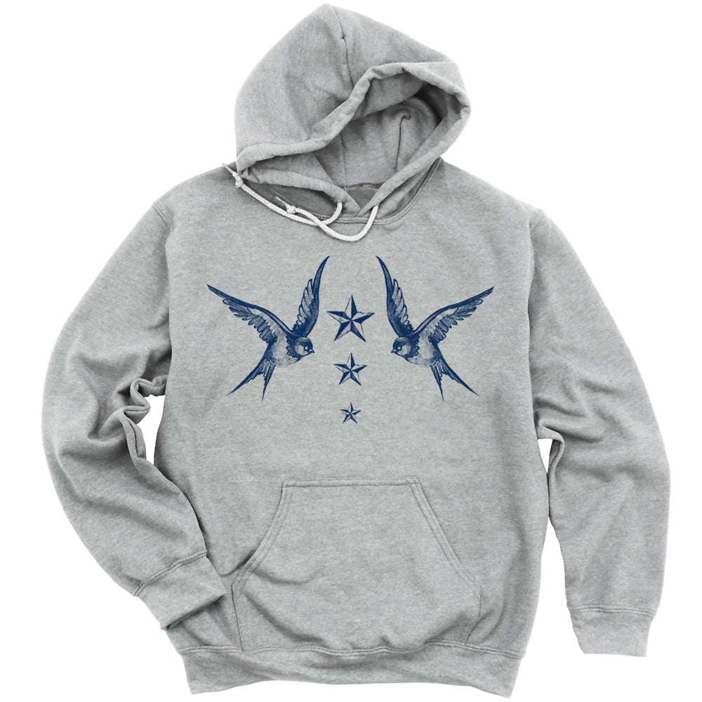 Navy Swallow Birds: A Tribute to Vintage Naval Tattoos Hoodie
