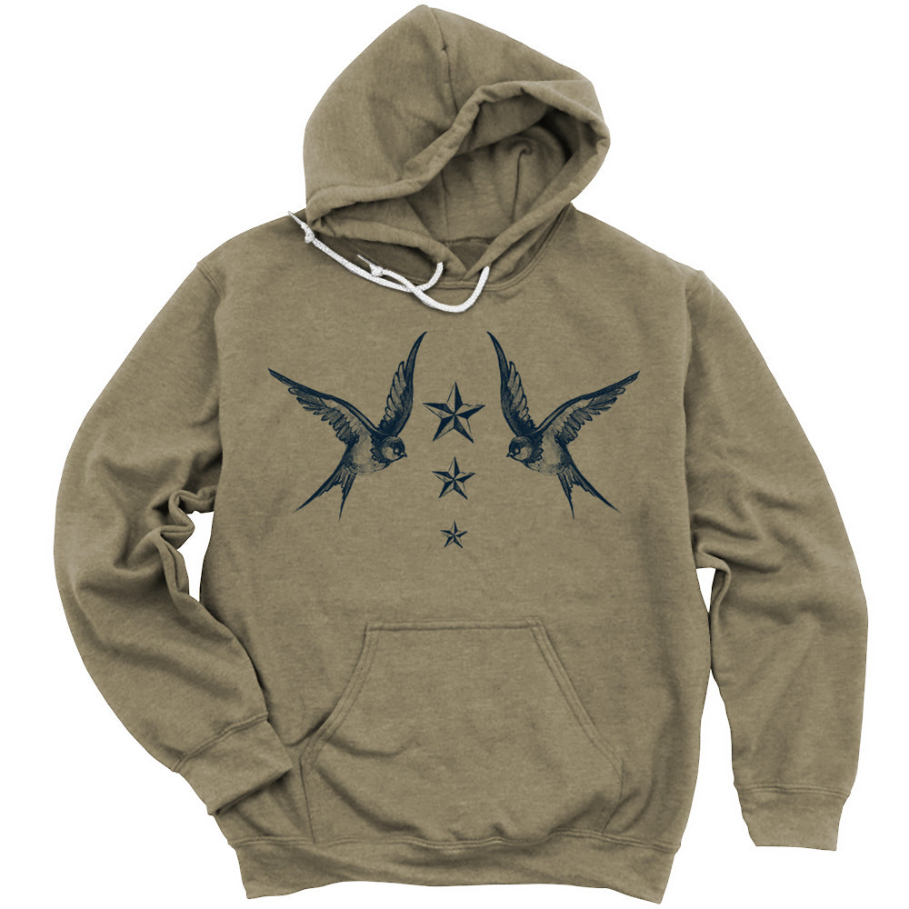 Navy Swallow Birds: A Tribute to Vintage Naval Tattoos Hoodie