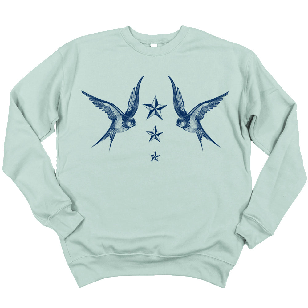 Navy Swallow Birds: A Tribute to Vintage Naval Tattoos Sweatshirt
