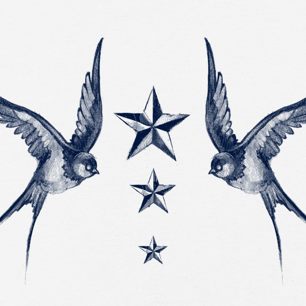 Navy Swallow Birds: A Tribute to Vintage Naval Tattoos T-Shirt
