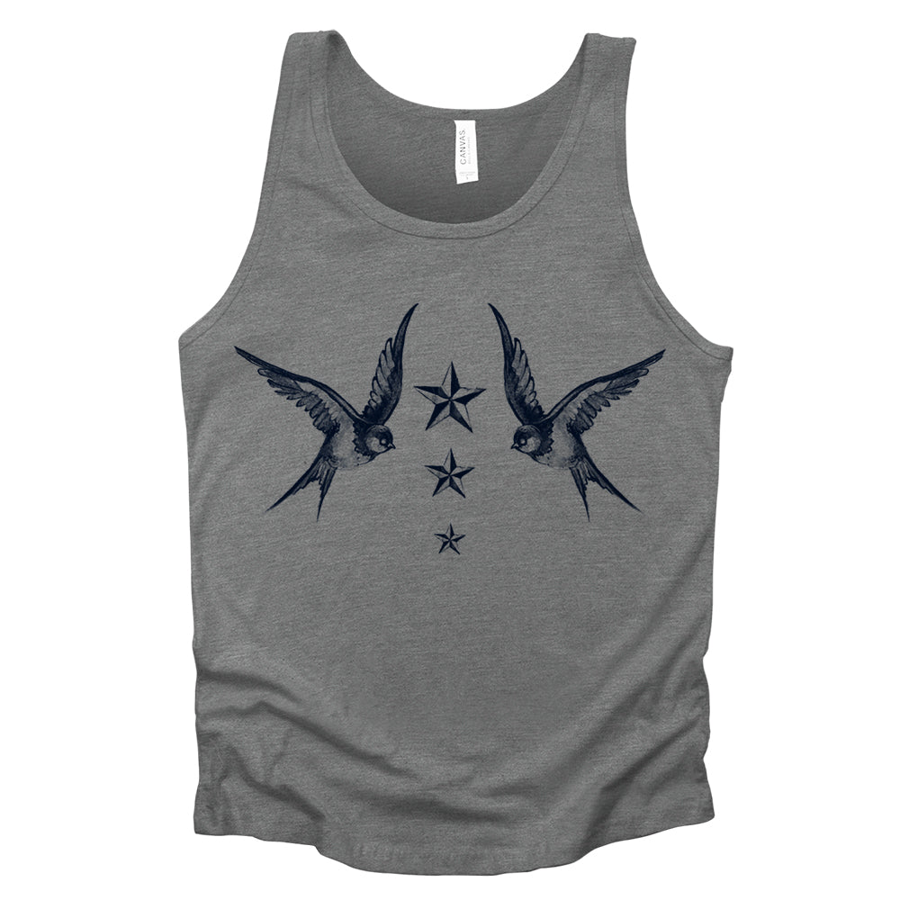 Navy Swallow Birds: A Tribute to Vintage Naval Tattoos Tank Top