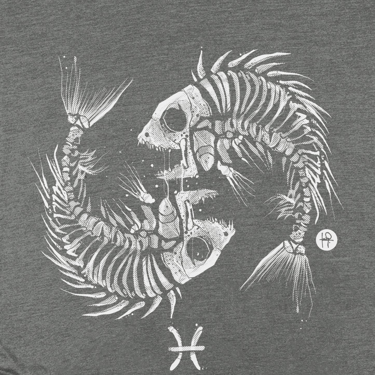 Pisces Zodiac: Skeleton Fish T-shirt