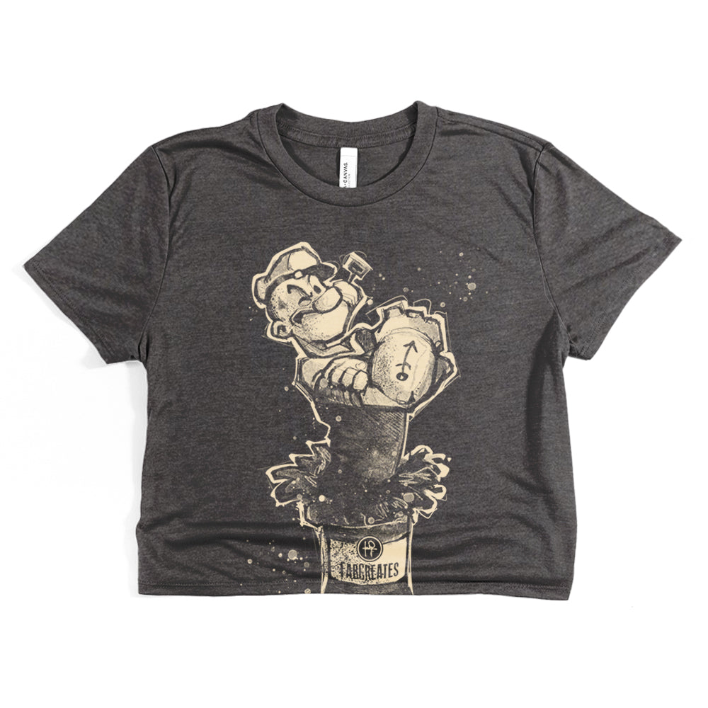 Sailor's Spinach: Powered by FabCreates Cropped Tee