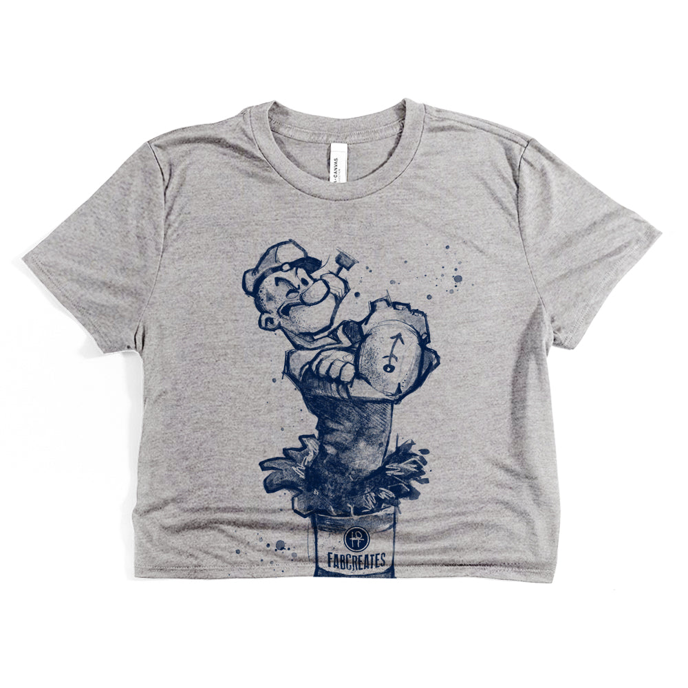 Sailor's Spinach: Powered by FabCreates Cropped Tee