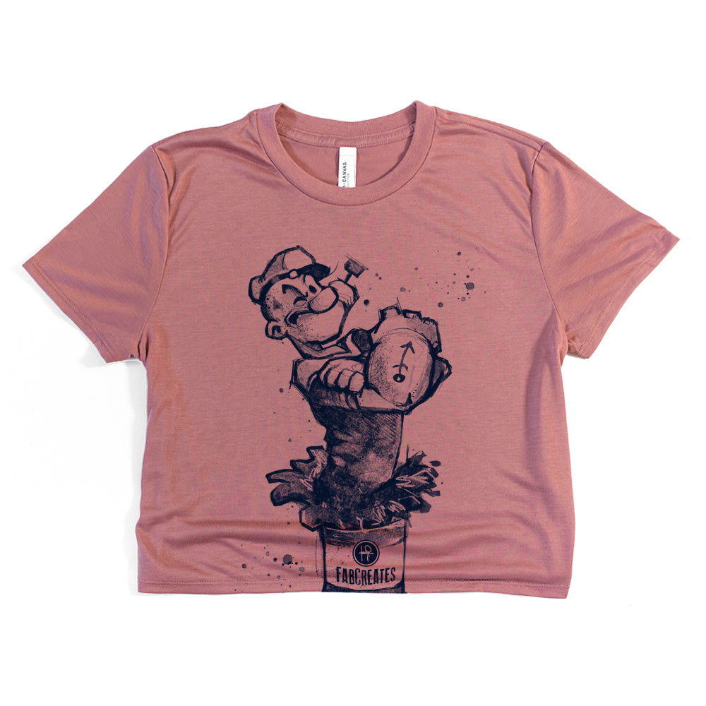 Sailor's Spinach: Powered by FabCreates Cropped Tee
