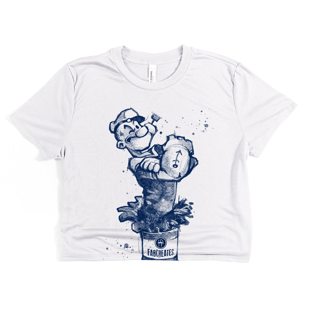 Sailor's Spinach: Powered by FabCreates Cropped Tee