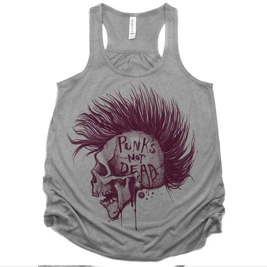 Punk's Not Dead: Skull & Mohawk Rebellion Tank Top