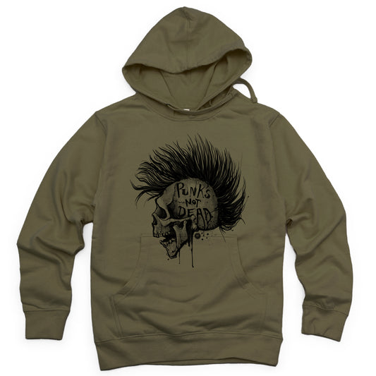 Punk's Not Dead: Skull & Mohawk Rebellion Hoodie