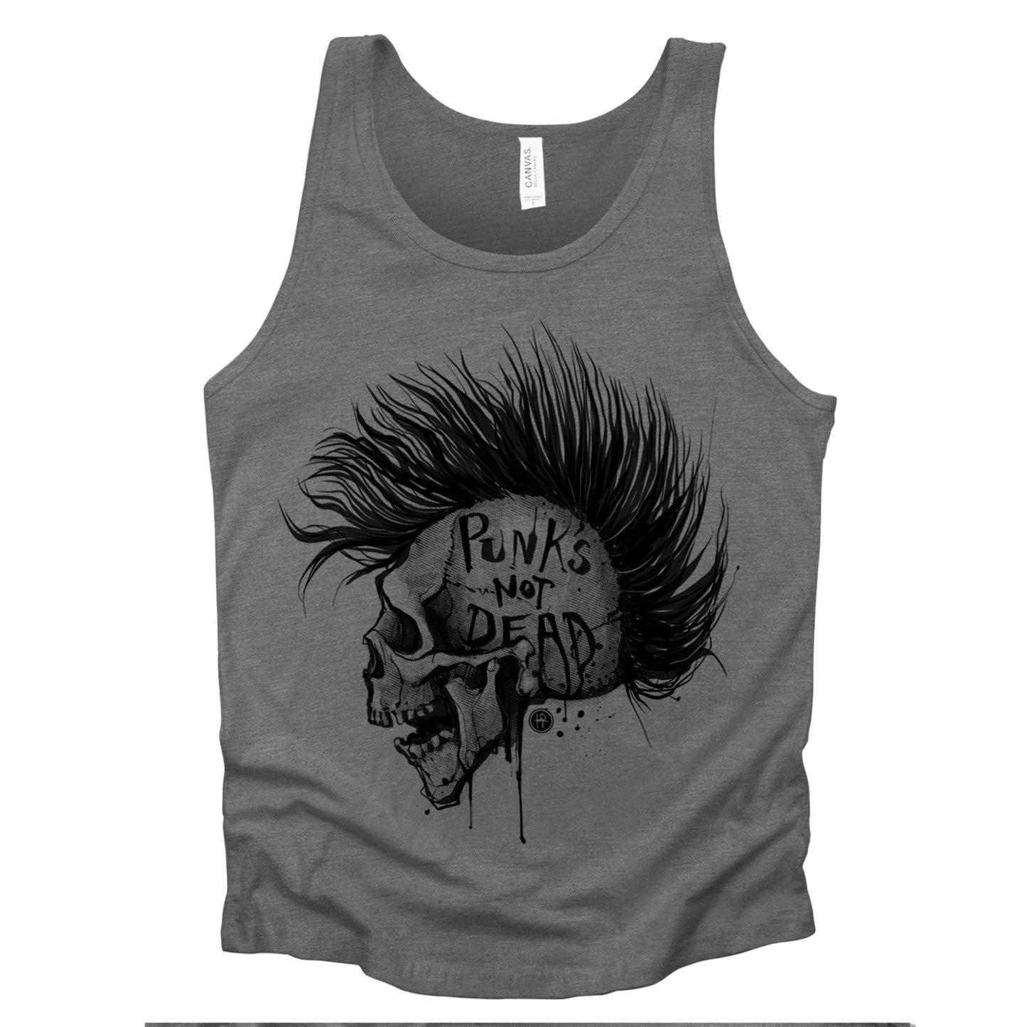 Punk's Not Dead: Skull & Mohawk Rebellion Tank Top