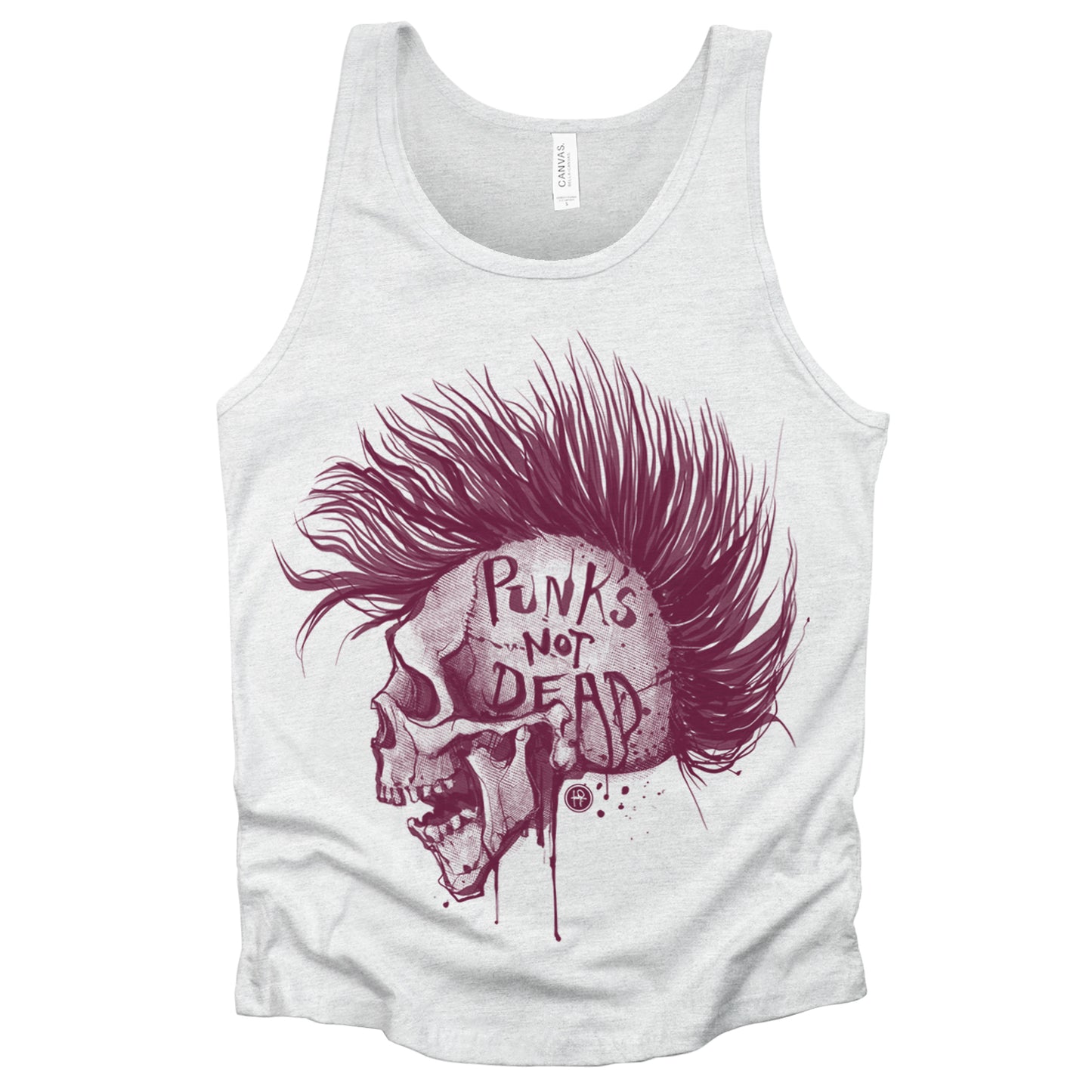 Punk's Not Dead: Skull & Mohawk Rebellion Tank Top
