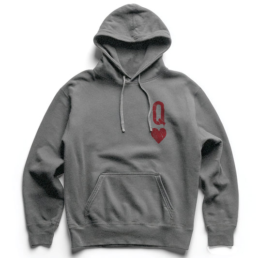 Queen of Hearts Distressed Heavyweight Hoodie