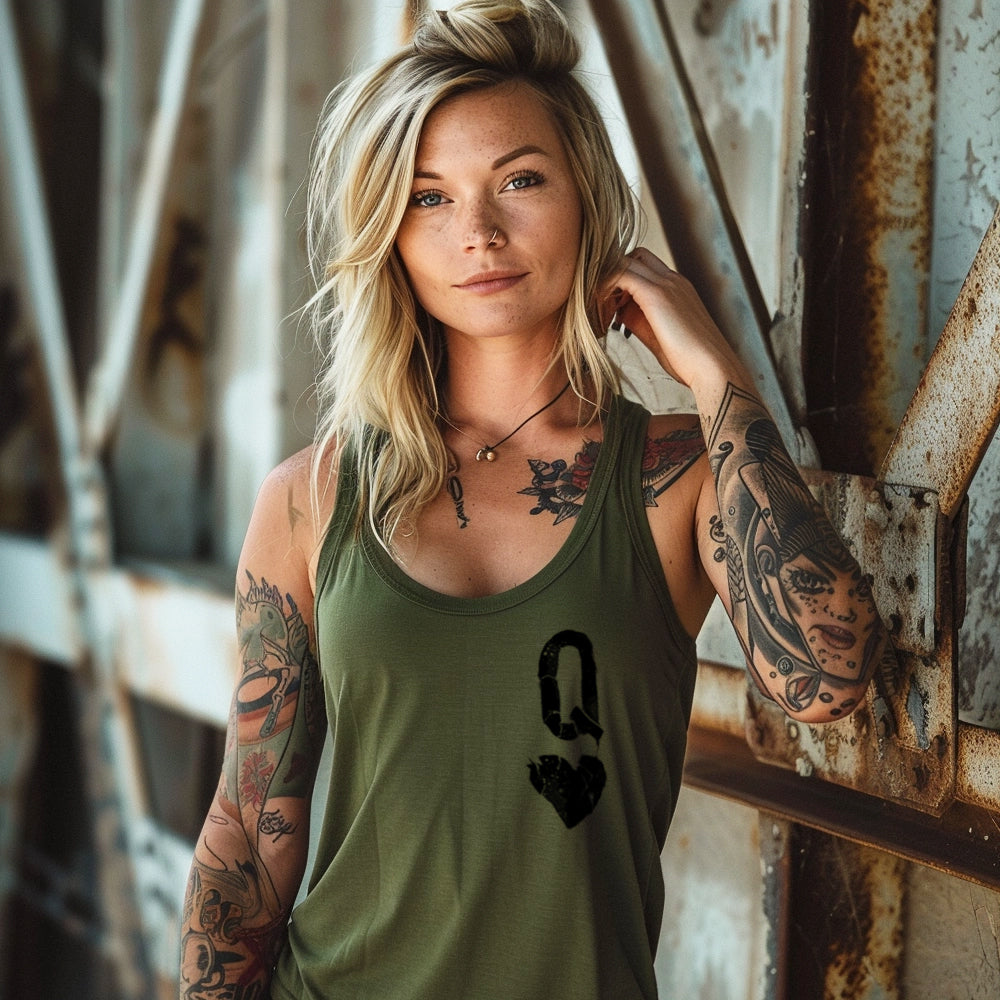 Queen of Hearts Distressed: Reign of Chaos Tank Top