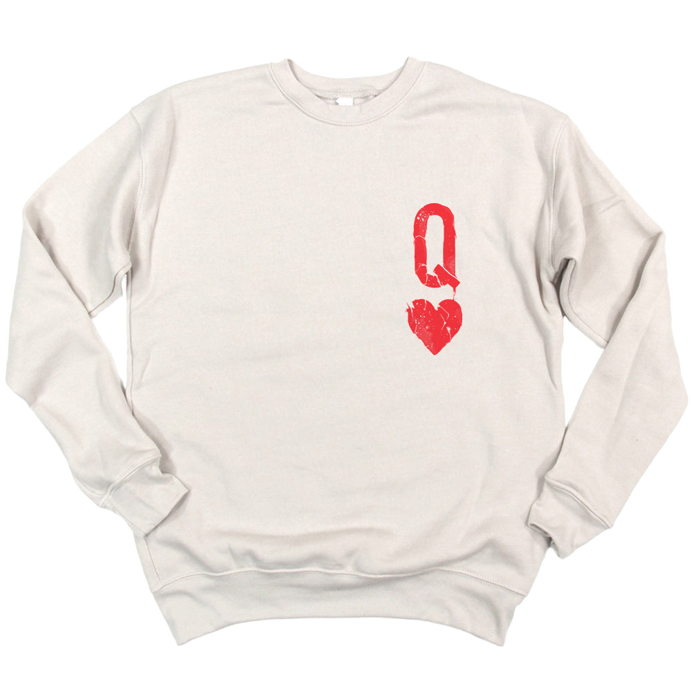 Queen of Hearts Distressed: Reign of Chaos Sweatshirt