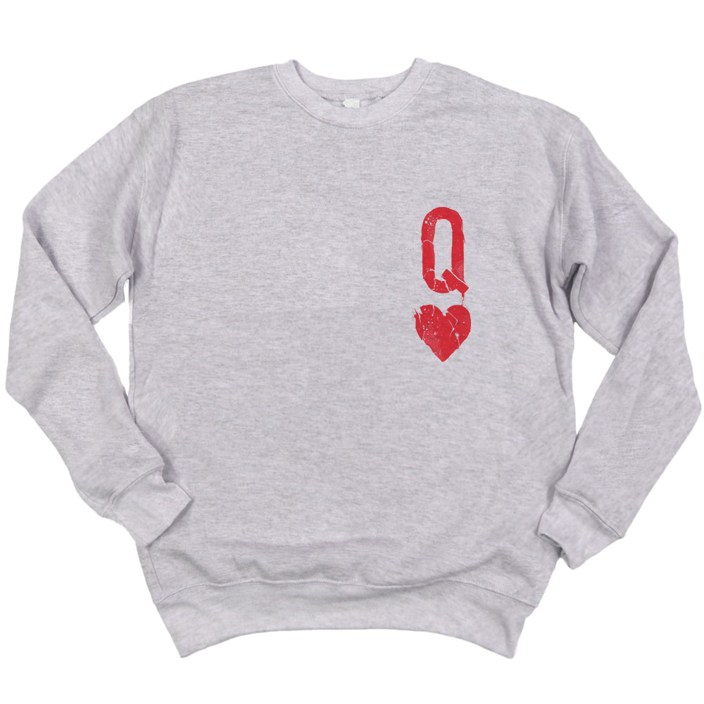 Queen of Hearts Distressed: Reign of Chaos Sweatshirt