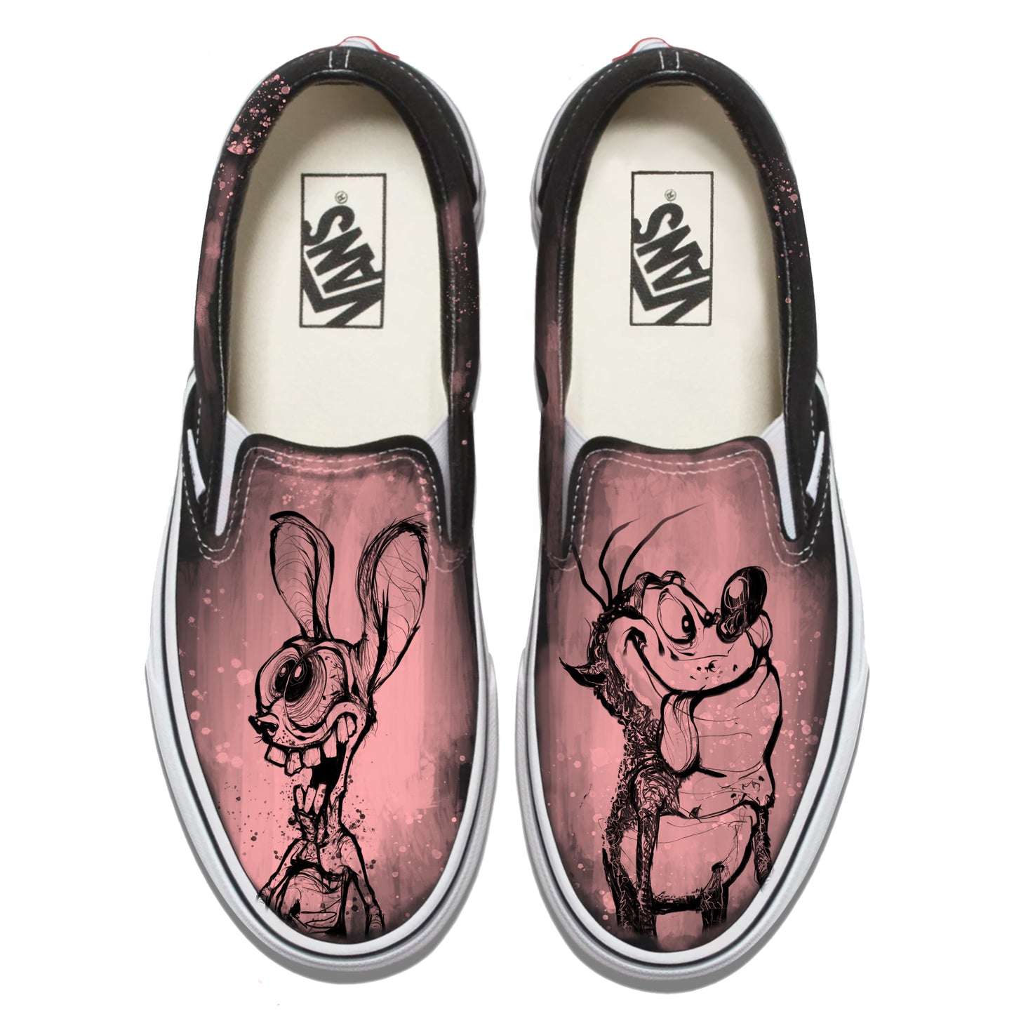 Ren & Stimpy: Obscene Nostalgia Vans Slip ons