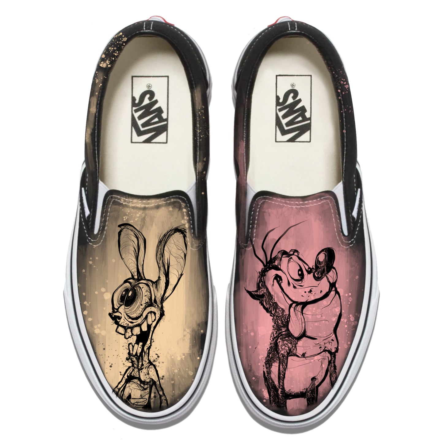 Ren & Stimpy: Obscene Nostalgia Vans Slip ons