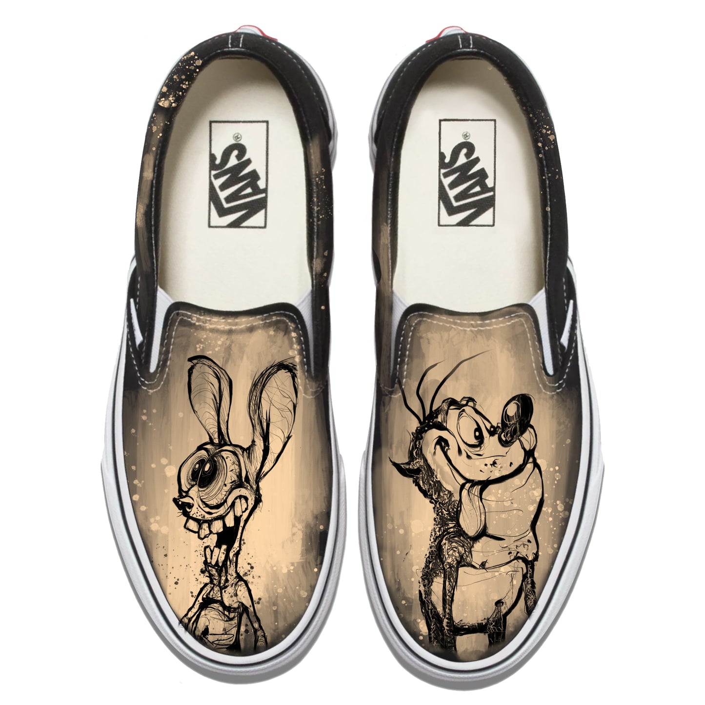 Ren & Stimpy: Obscene Nostalgia Vans Slip ons