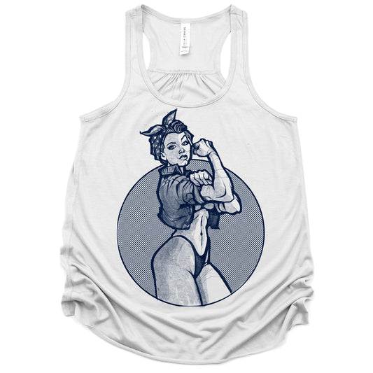 Rosie the Riveter: A Twist of Humor Tank Top
