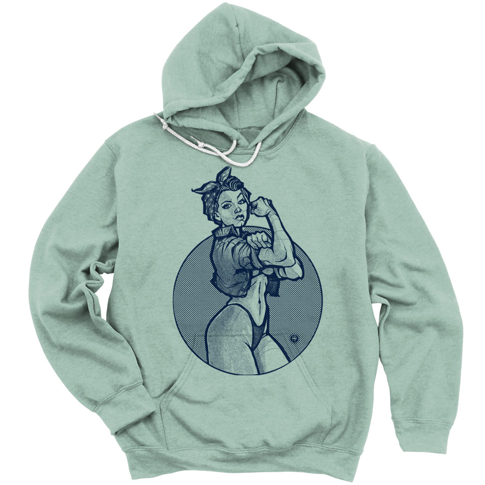 Rosie the Riveter: A Twist of Humor Hoodie