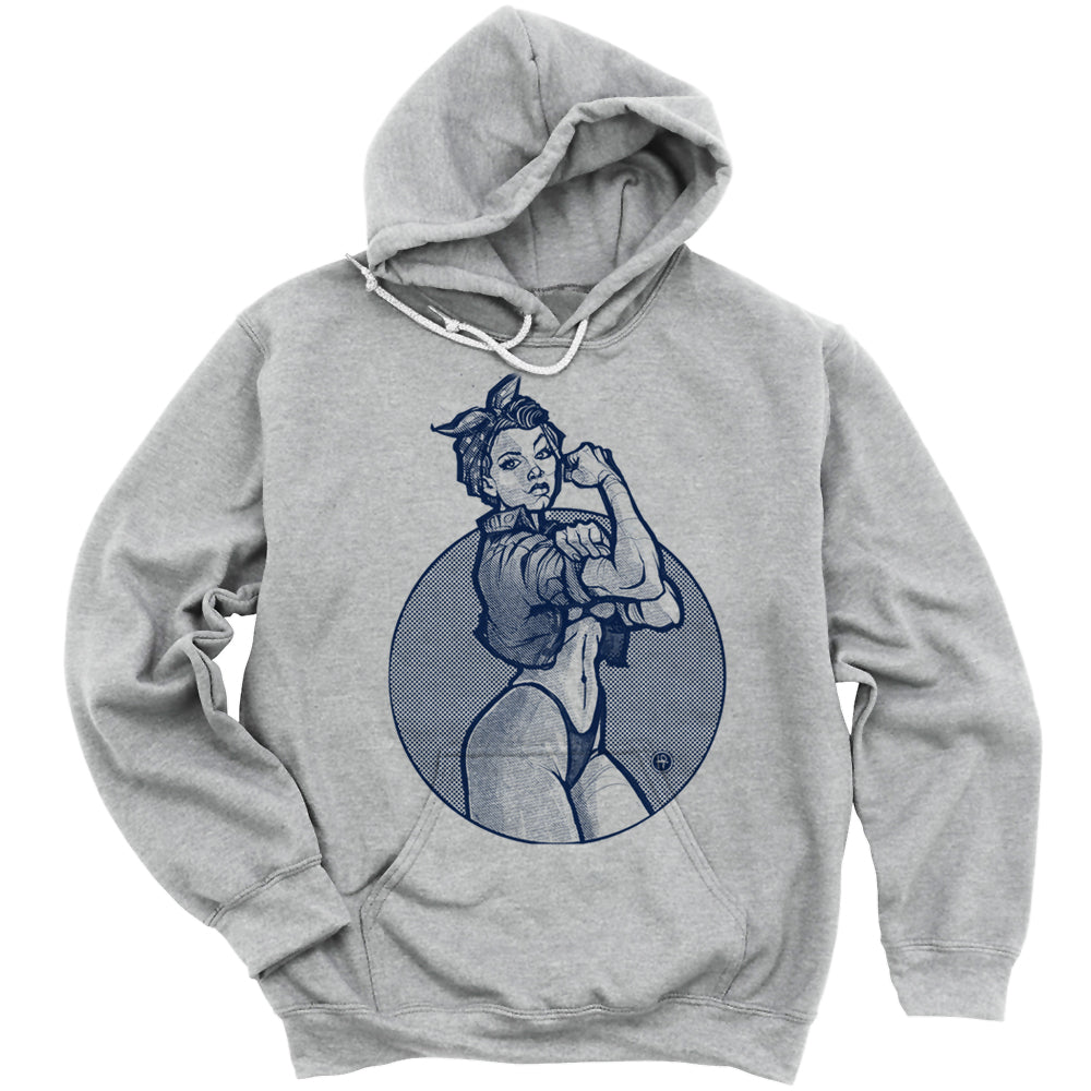 Rosie the Riveter: A Twist of Humor Hoodie