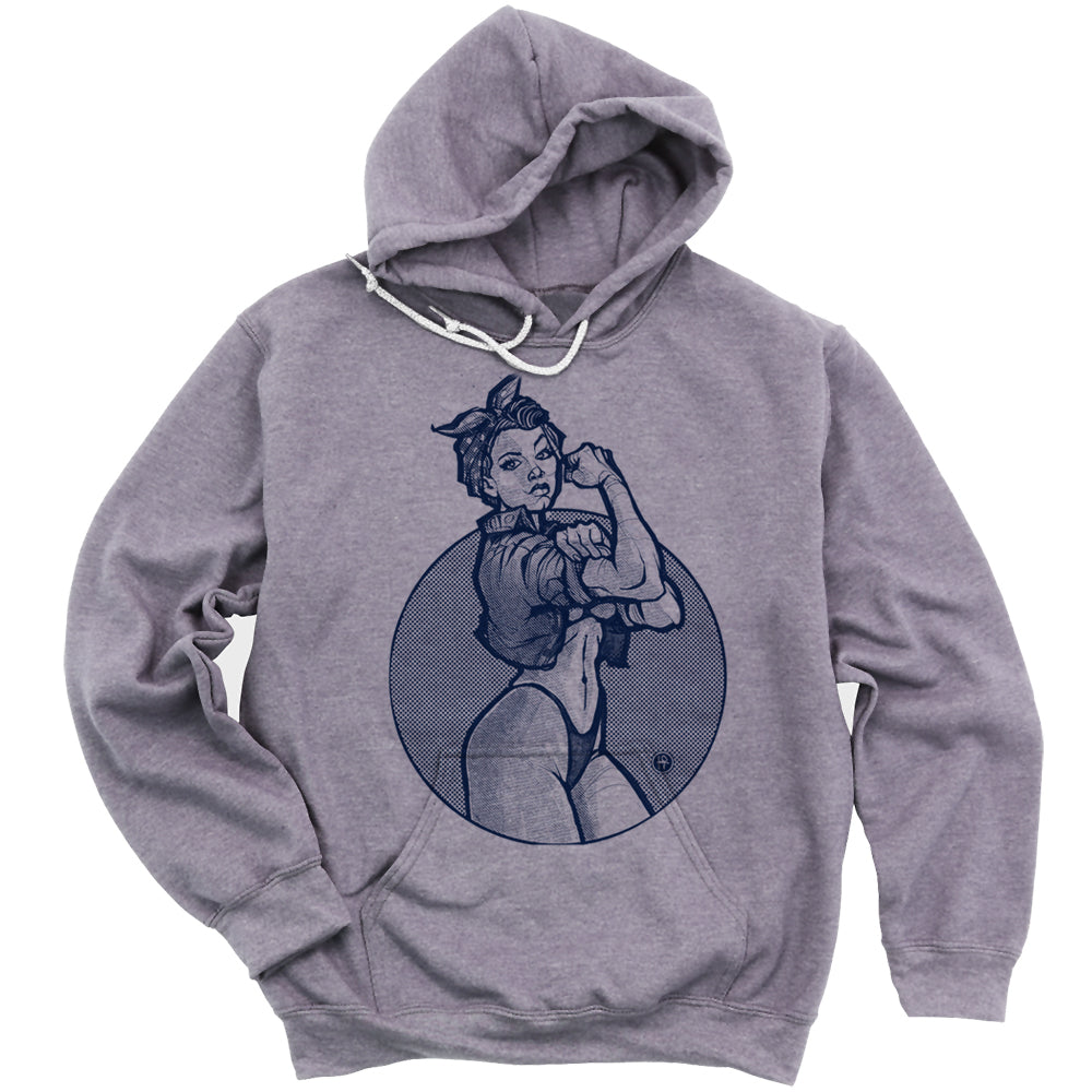 Rosie the Riveter: A Twist of Humor Hoodie