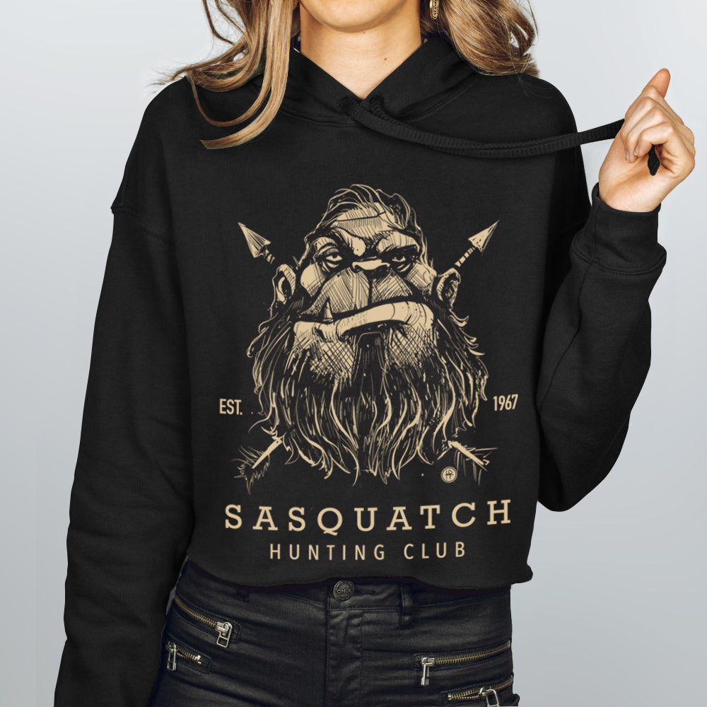 Sasquatch Hunting Club: Join the Hunt Women's Crop Hoodie