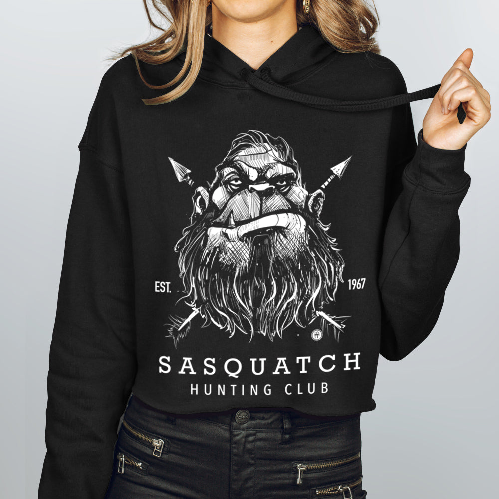Sasquatch Hunting Club: Join the Hunt Women's Crop Hoodie