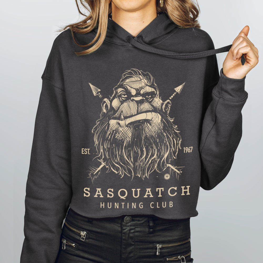 Sasquatch Hunting Club: Join the Hunt Women's Crop Hoodie