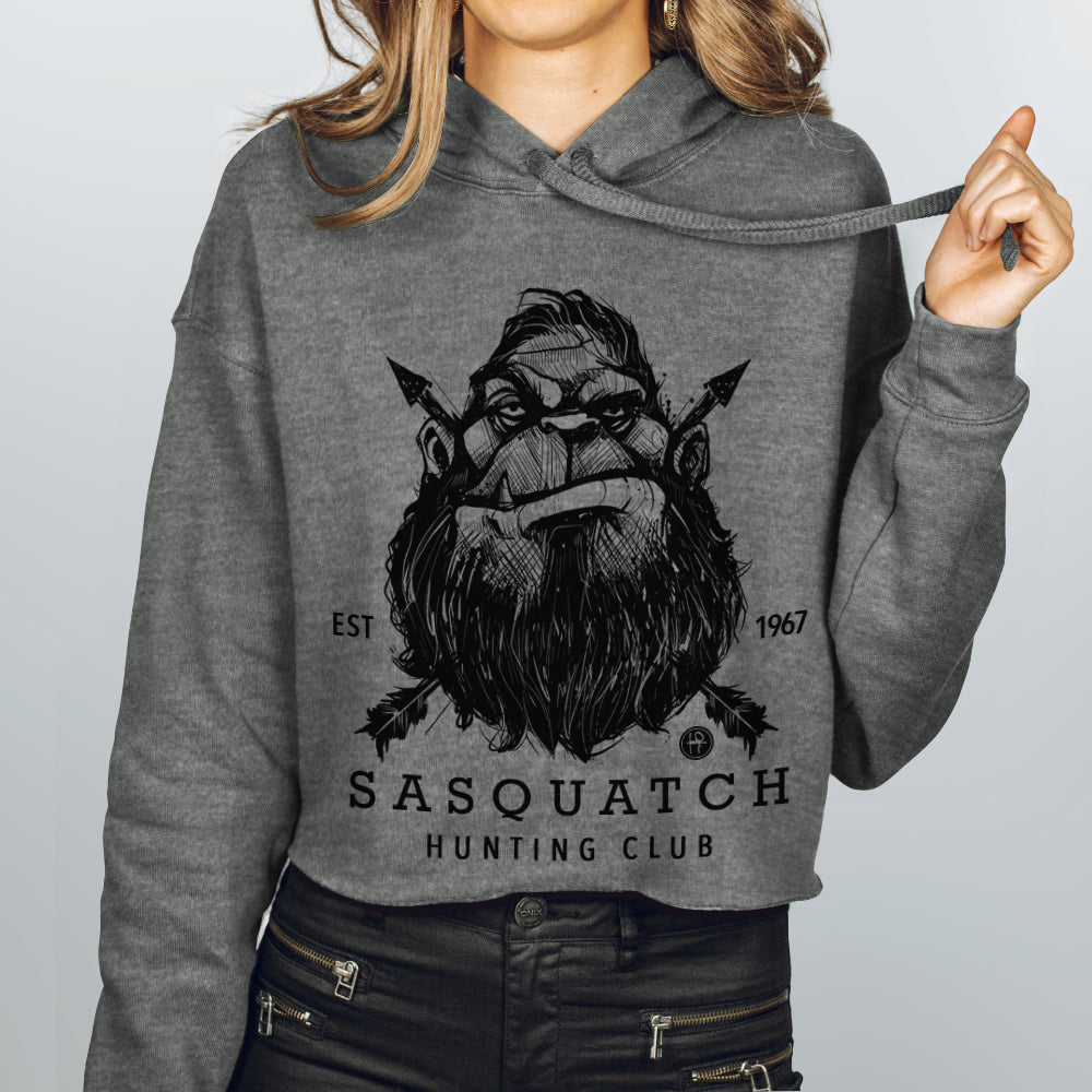 Sasquatch Hunting Club: Join the Hunt Women's Crop Hoodie