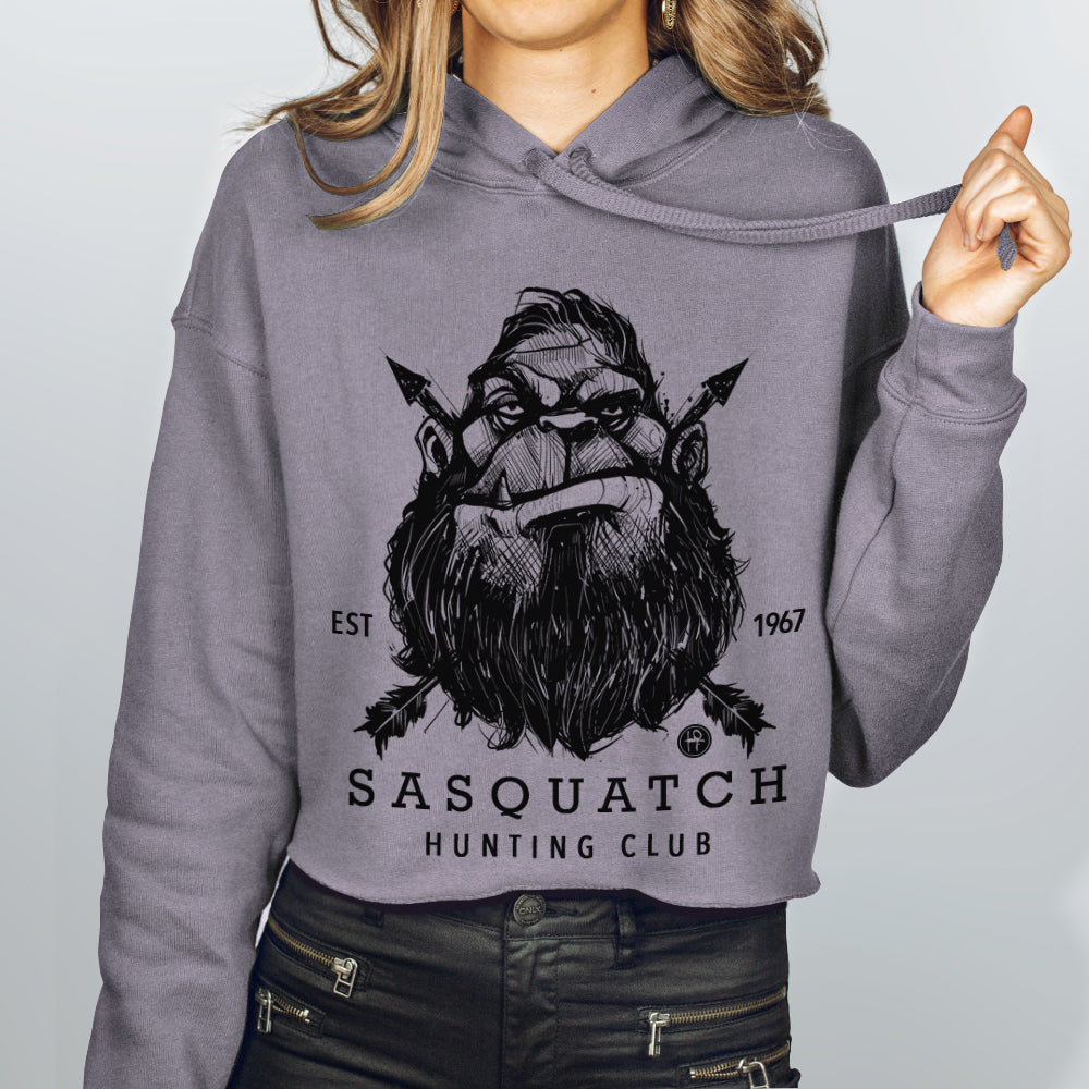 Sasquatch Hunting Club: Join the Hunt Women's Crop Hoodie