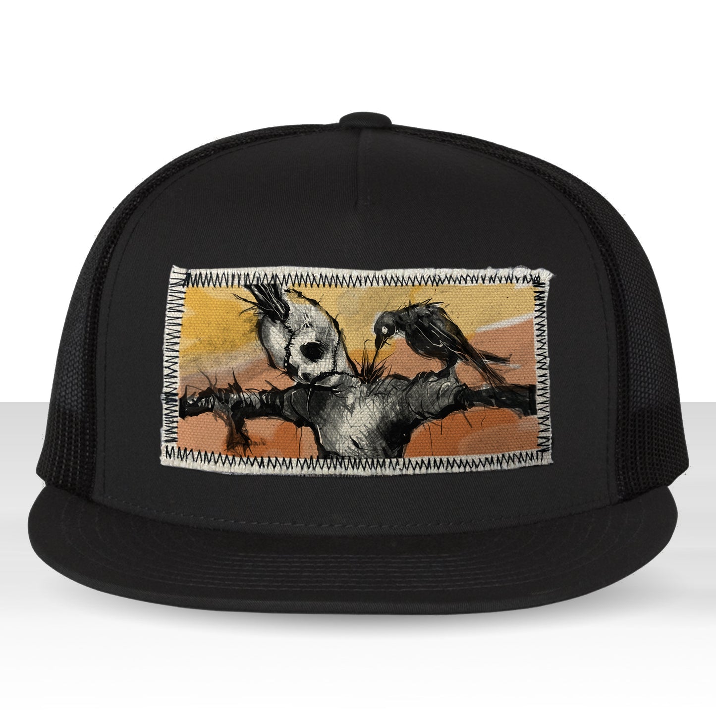Scarecrow & The Crow: Twisted Harvest Trucker Hat