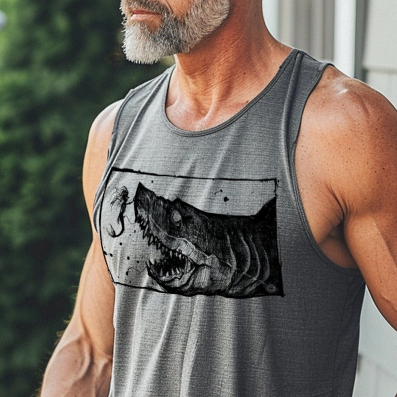 Mermaid & the Shark: Friends and Foes of the Sea Tank Top