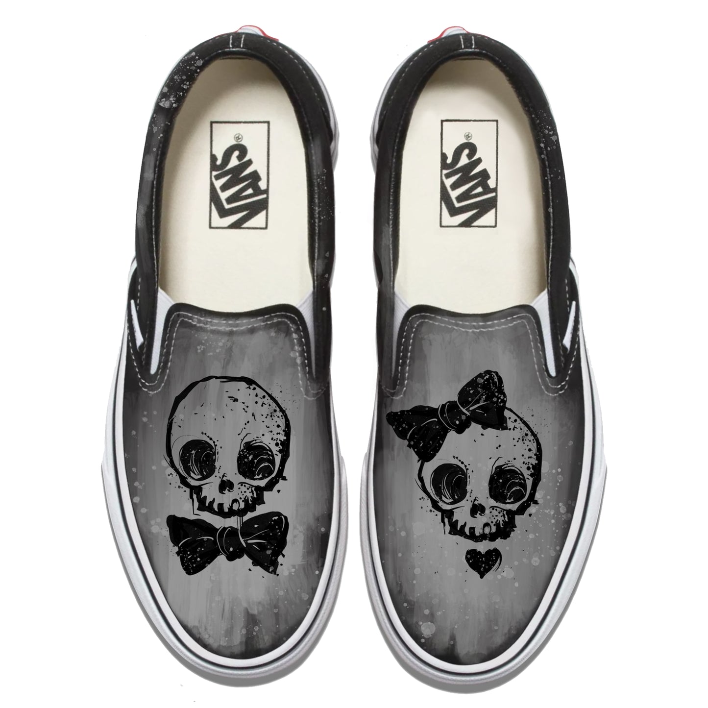 Skull Couple Vans Slip ons