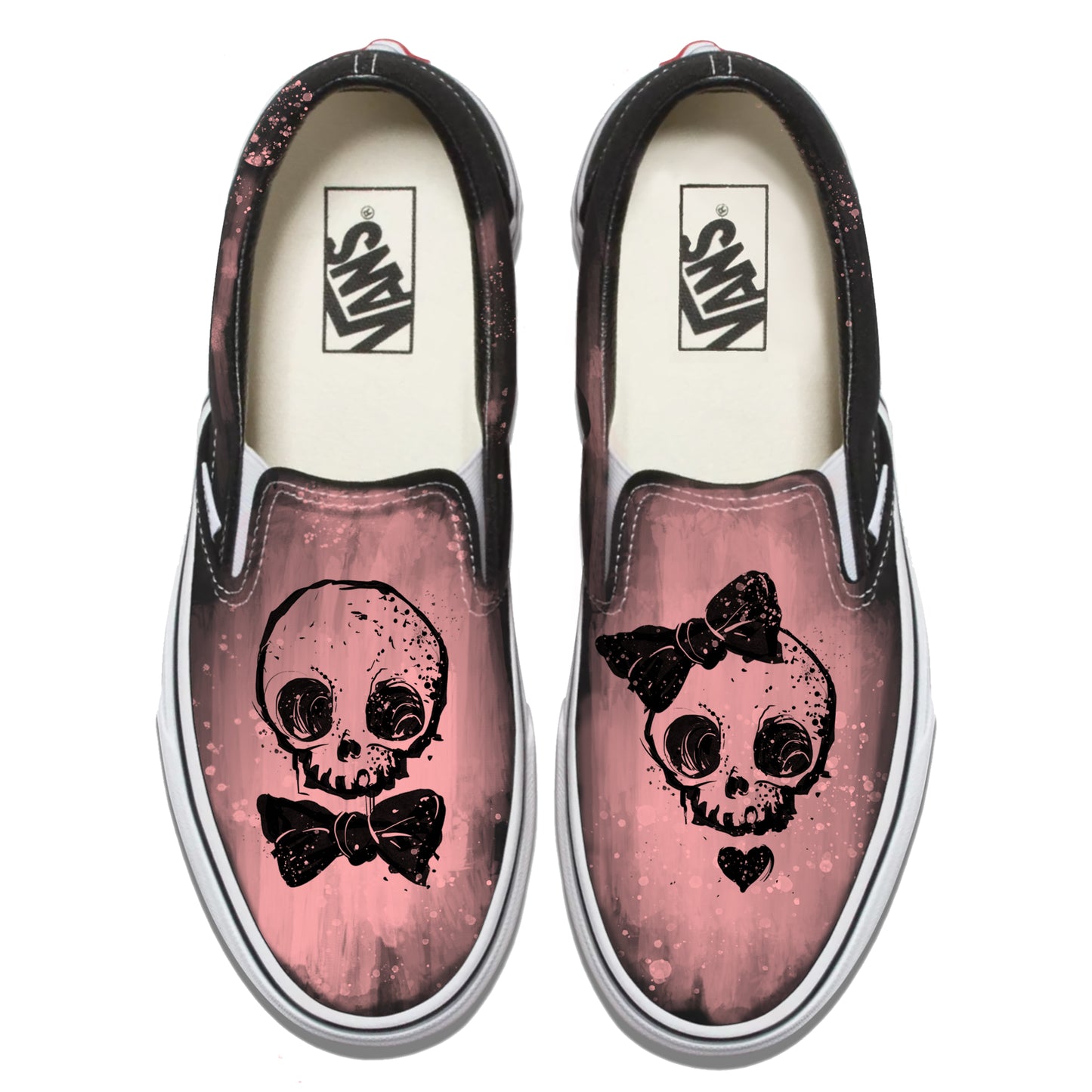 Skull Couple Vans Slip ons