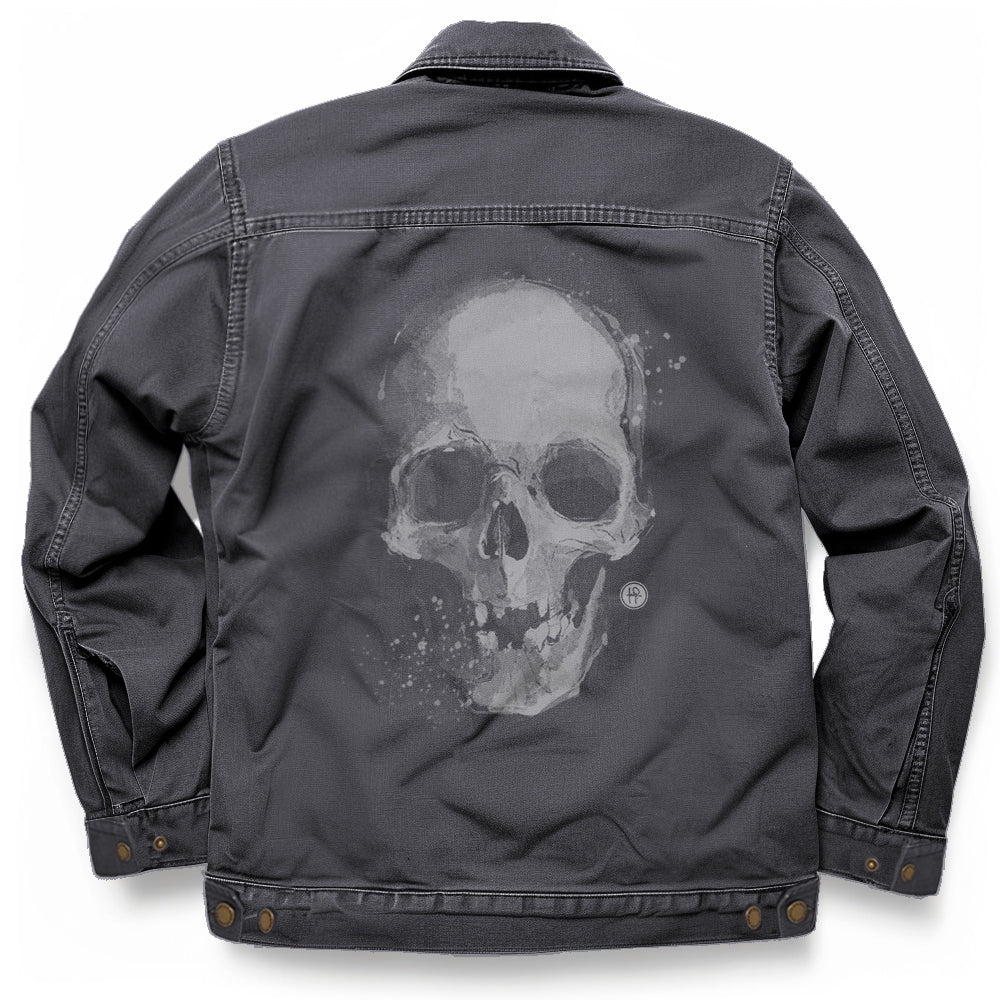 White Skull: Gritty Elegance Maverick Jacket
