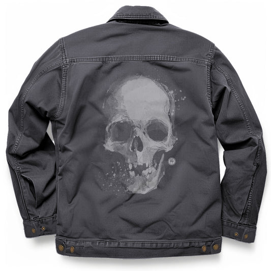 White Skull: Gritty Elegance Maverick Jacket